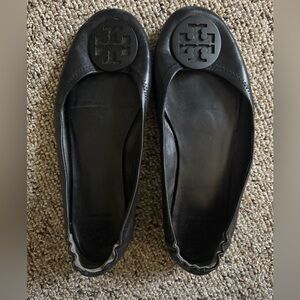 Tory Burch Black Flats, size 9.5 - well loved!